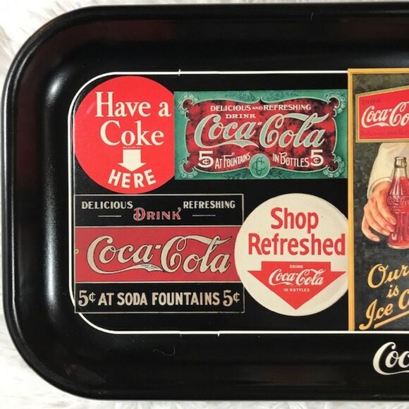 NWOT Vintage Coca-Cola 'Sign Art' Longline Rectangular Tray - Picture 2 of 15